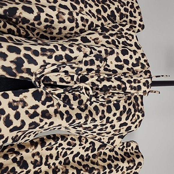 ZARA Animal Print Bow Tie Top - Picture 8 of 17